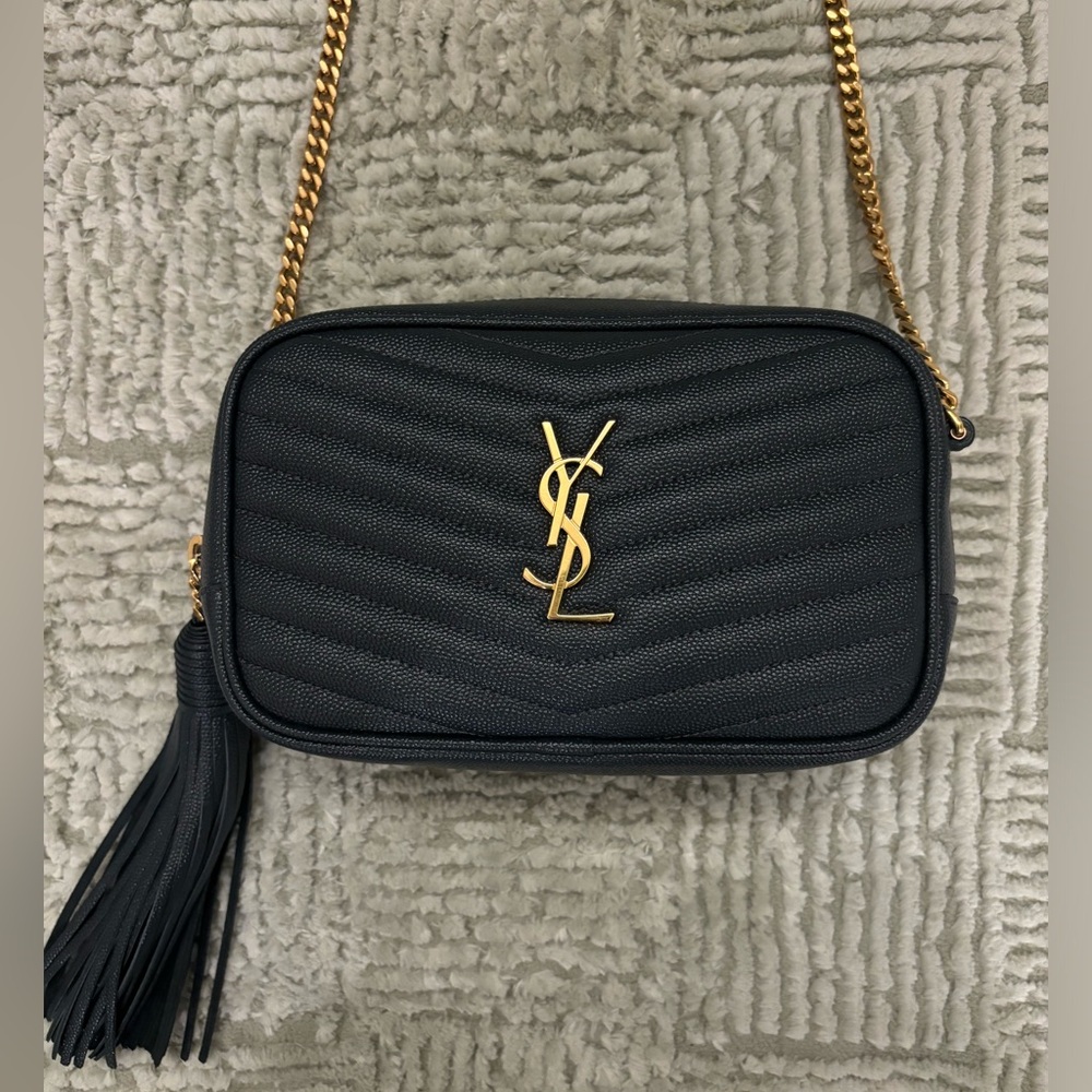 Saint Laurent Mini Lou in Quilted Leather